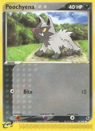 Poochyena - 63/109 63/109 - Ruby and Sapphire Reverse Holofoil-1