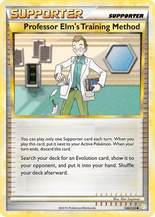 Professor Elm's Training Method 100/123 - HeartGold SoulSilver Reverse Holofoil-1