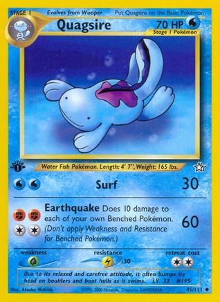 Quagsire 45/111 - Neo Genesis 1st Edition-1