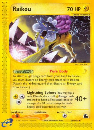 Raikou/144 - Skyridge Reverse Holofoil-1