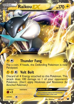 Raikou EX/108 - Dark Explorers Holofoil-1