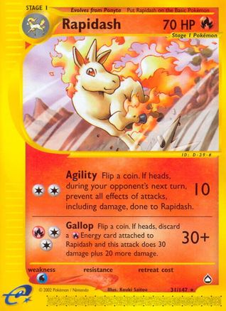 Rapidash/147 - Aquapolis Reverse Holofoil-1