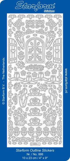Deco Stickers - Garden Flowers / Window-1