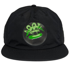 April 'Vinyl' Snapback Cap - Black/Green-1