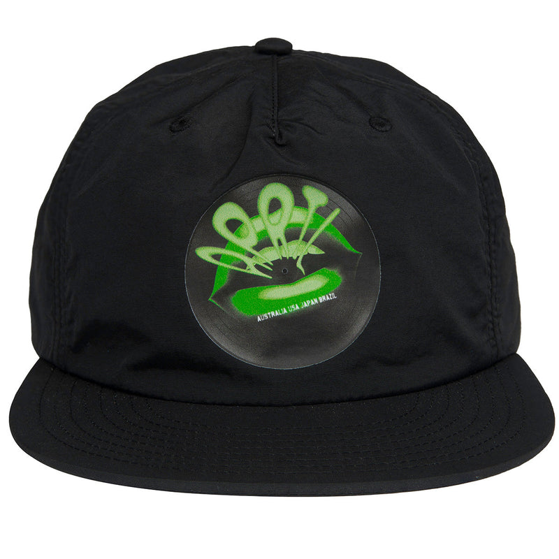 April 'Vinyl' Snapback Cap - Black/Green-1