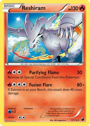 Reshiram/116 - Plasma Freeze Holofoil