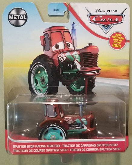Disney Pixar Cars 3 Character Cars 2021 : Sputter Stop Racing Tractor