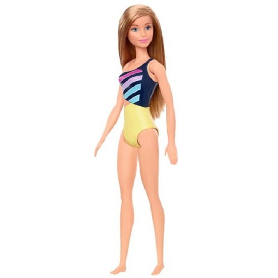 Barbie Beach Doll – Blonde with Striped Swimsuit (UPC: 887961804171)-2