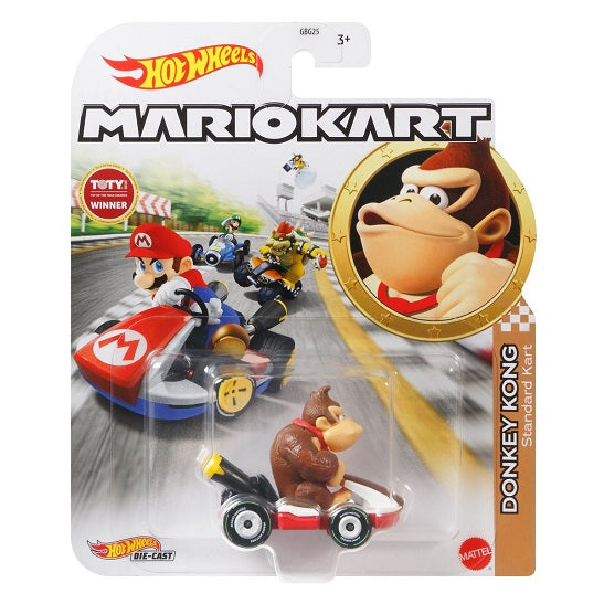 Mario Kart Hot Wheels – Donkey Kong in Standard Kart (Mix 3, 2021) (UPC: 887961908404)