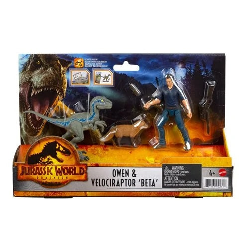 Jurassic World Dominion – Owen & Velociraptor Beta Human and Dino Pack (UPC: 887961942798)