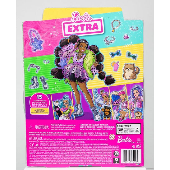 Barbie Extra Doll #15 – Brunette with Rainbow Jacket