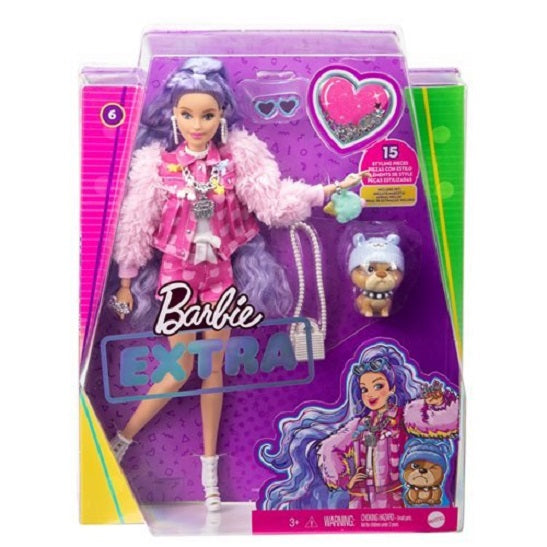 Barbie Extra Doll #6 – Periwinkle with Pet Bulldog-1