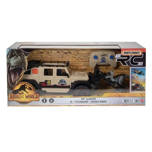 Jurassic World Dominion – Jeep Gladiator Matchbox R/C con Dracorex (UPC: 887961968965)
