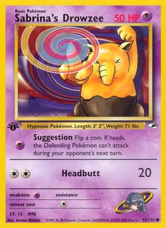 Sabrina's Drowzee 92/132 - Gym Heroes 1st Edition-1