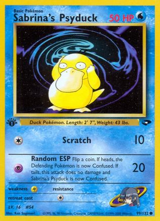 Sabrina's Psyduck 99/132 - Gym Challenge Unlimited-1
