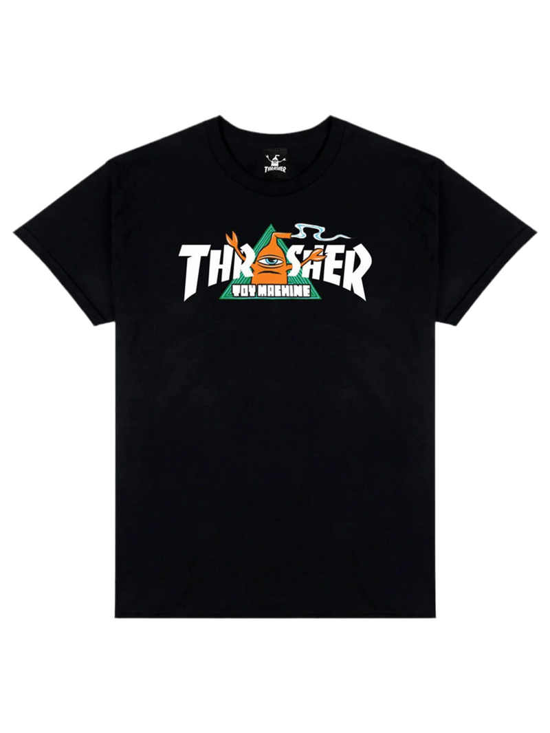 Thrasher X Toy Machine 'Vortex' Tee - Black-1