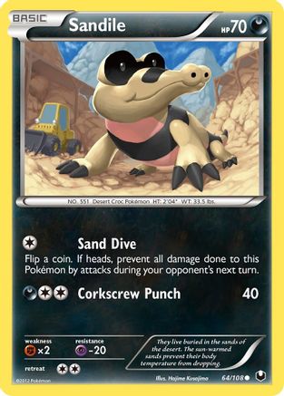 Sandile/108 - Dark Explorers Reverse Holofoil