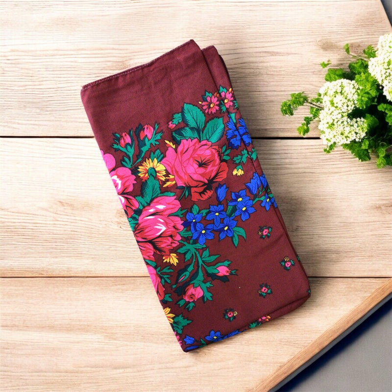 Burgundy Kookum Scarf-1