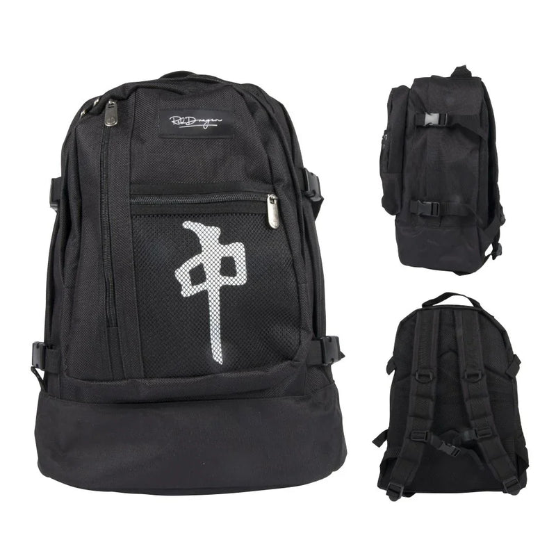 Red Dragon 'Explorer' Backpack - Black/White-2