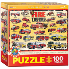 Eurographics Fire Trucks 100-Piece Puzzle - Ages 5+-1
