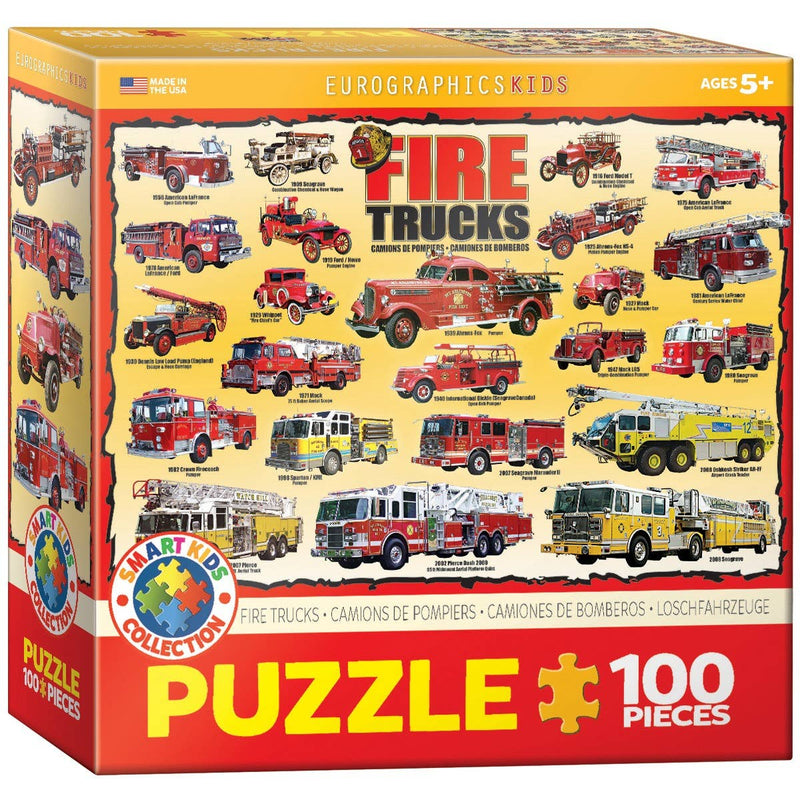 Eurographics Fire Trucks 100-Piece Puzzle - Ages 5+-1
