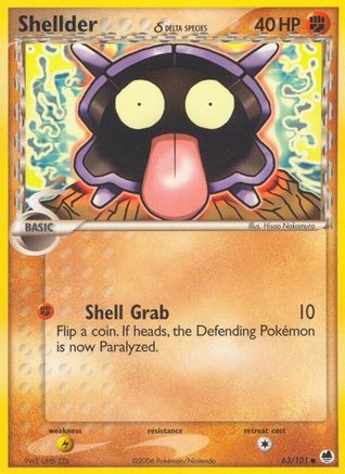 Shellder (Delta Species) 63/101 - Dragon Frontiers-1