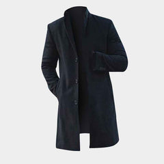 Men's Winter Long Trench Coat-5