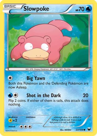 Slowpoke 23/108 - Dark Explorers Reverse Holofoil-1