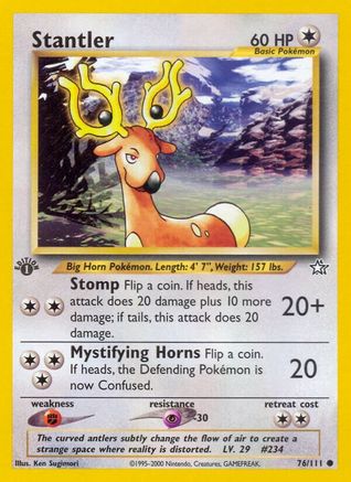 Stantler 76/111 - Neo Genesis 1st Edition-1