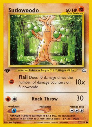 Sudowoodo 77/111 - Neo Genesis 1st Edition-1