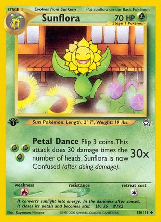 Sunflora 50/111 - Neo Genesis 1st Edition-1