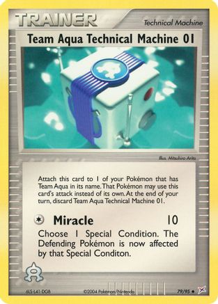 Team Aqua Technical Machine 01/95 - Team Magma vs Team Aqua Reverse Holofoil-1