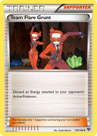 Team Flare Grunt 129/146 - XY Base Set Reverse Holofoil-1