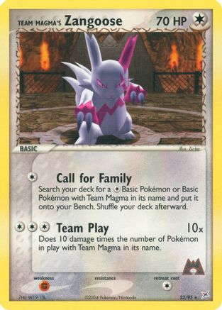 Team Magma's Zangoose/95 - Team Magma vs Team Aqua-1