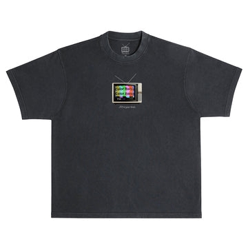 Color Bars 'No Signal' Heavyweight Tee - Black-1