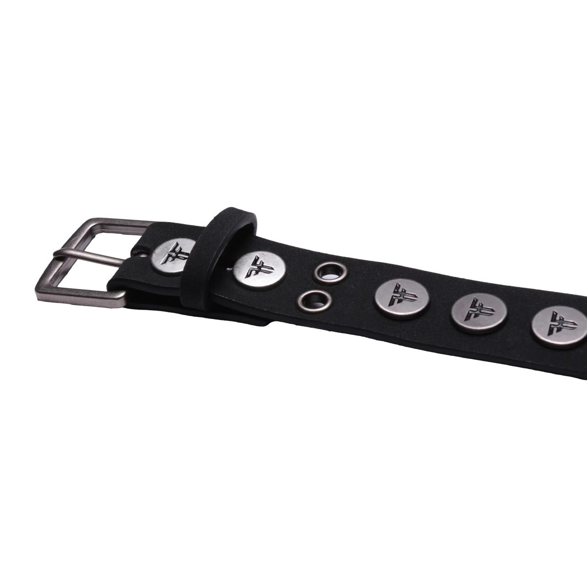 Fallen 'Rivet Logo' Cuff Bracelet - Black/Silver-3