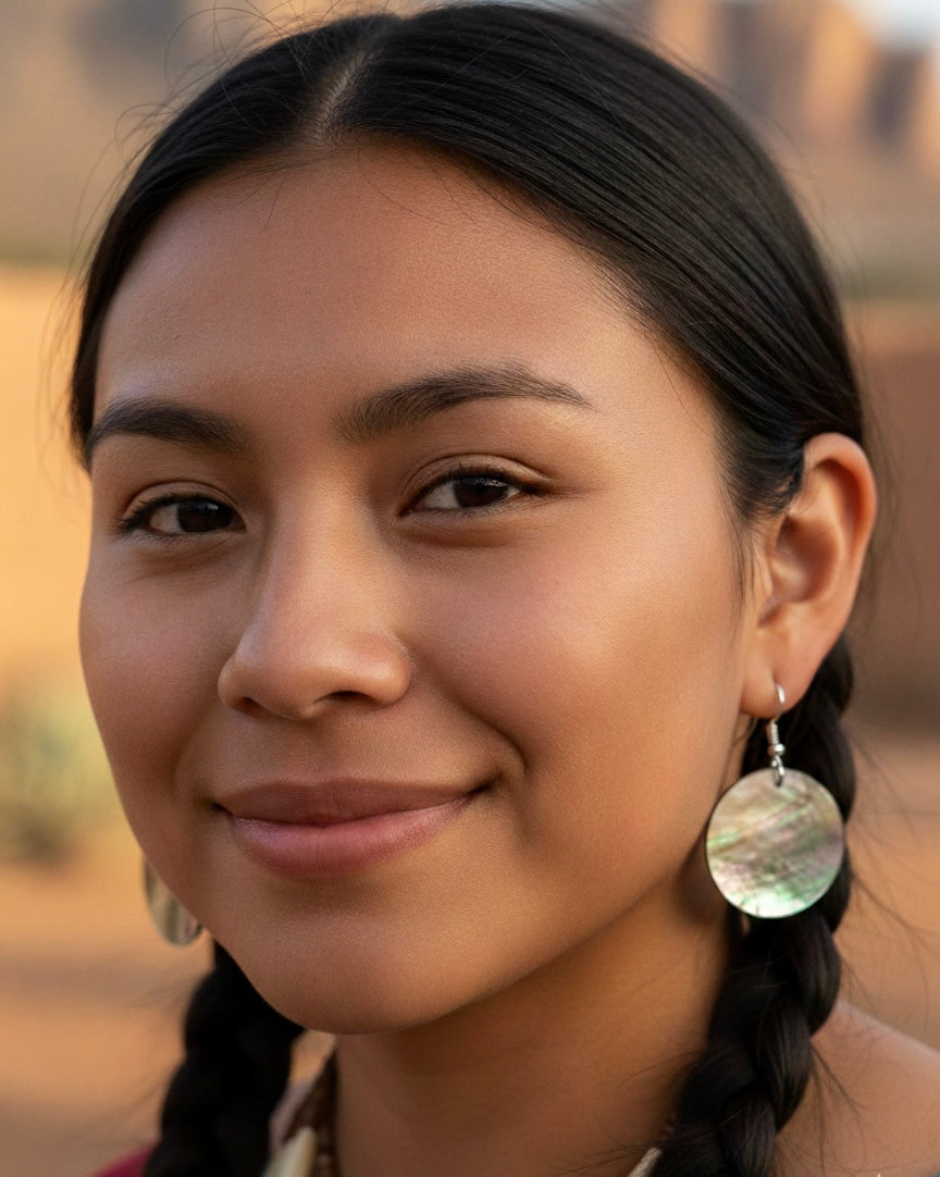 Abalone Drop Earrings-2