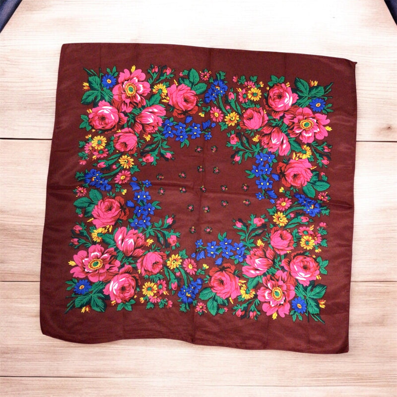 Burgundy Kookum Scarf-3