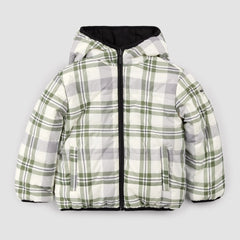 Reversible Jacket | Winter Moss Plaid Print on Black | Miles the Label-2