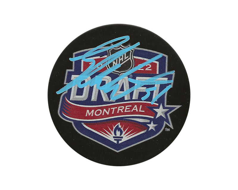 Palet de hockey dédicacé par Shane Wright (repêchage de la LNH 2022)-1