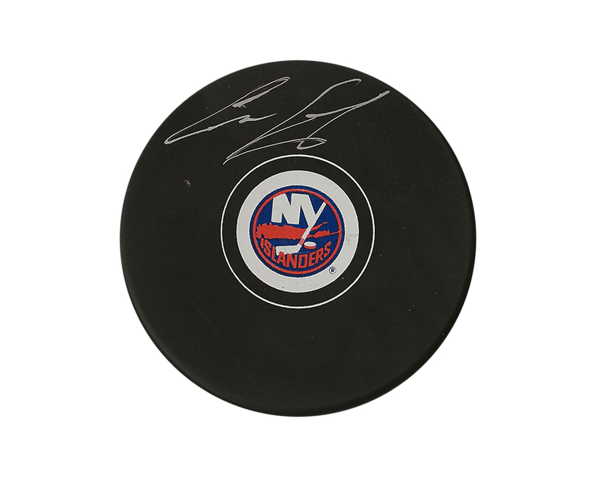 Disco de hockey autografiado por Ilya Sorokin del modelo de los New York Islanders-1