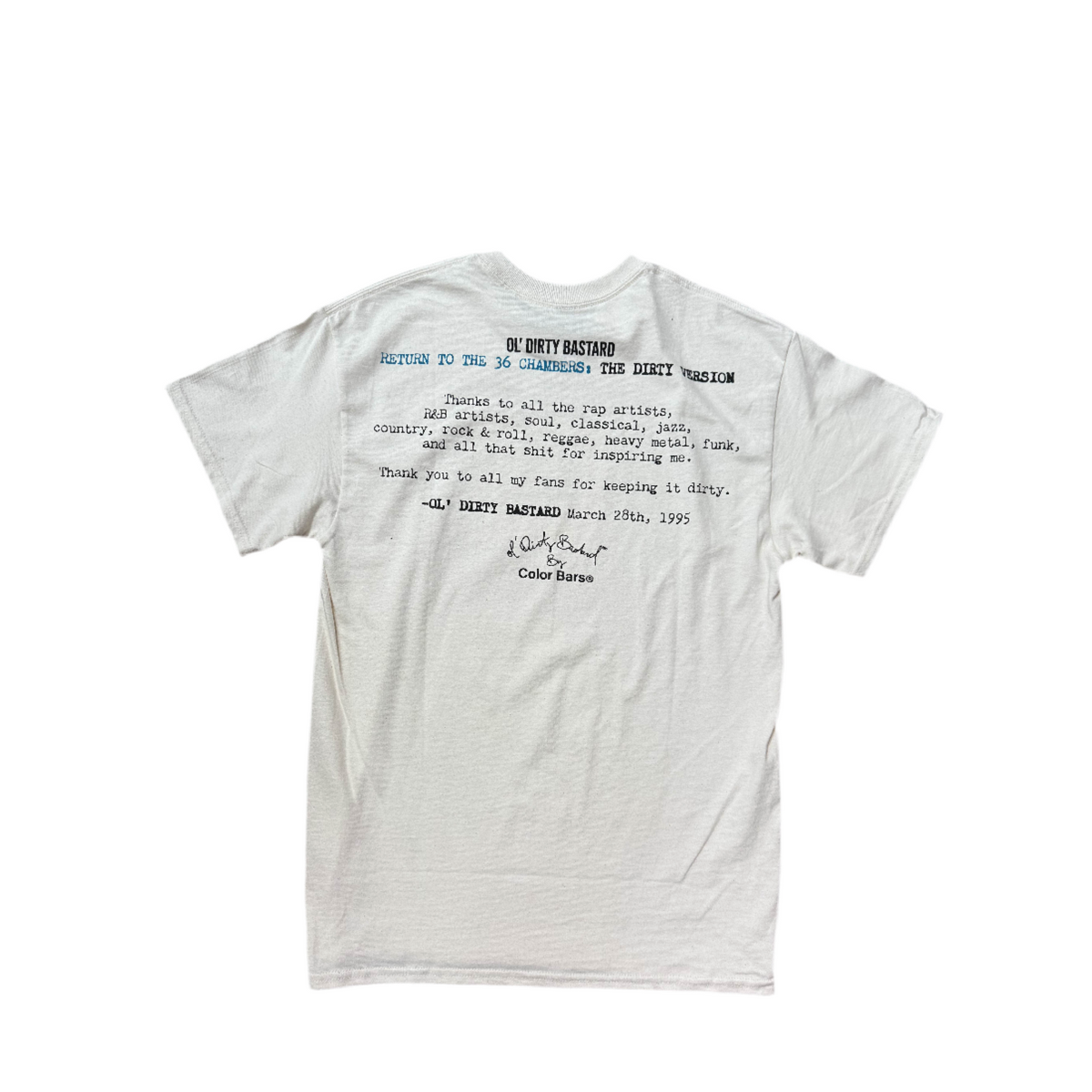 Color Bars x Ol’ Dirty Bastard 'CD' Tee - Beige-2
