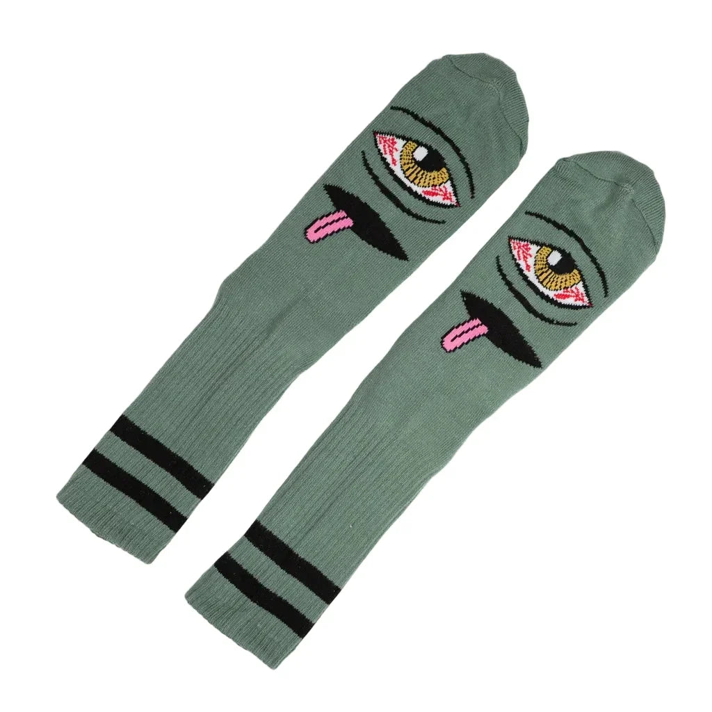Toy Machine 'Bloodshot Eye' Crew Socks - Forest-1