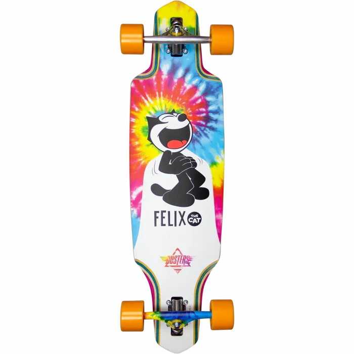 Dusters 'Felix the Cat' Complete Longboard - Tie Dye-1
