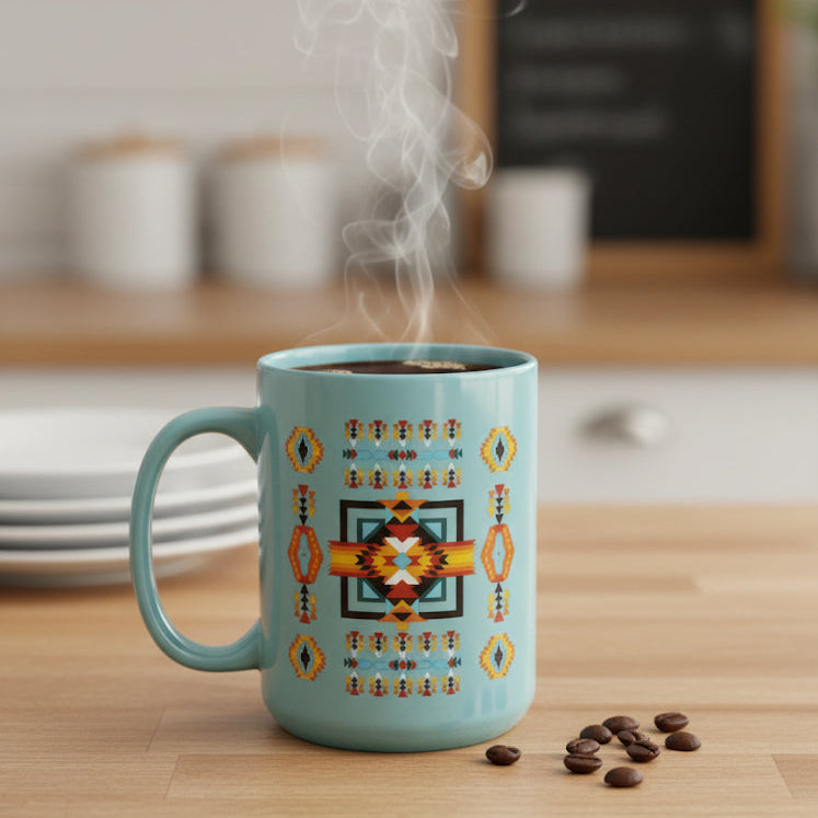Southwestern Style Ceramic mug-5