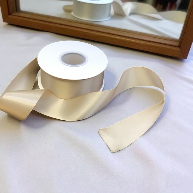 Ribbon Double Face Tan #836 -3.8 cm Wide-2