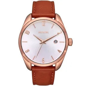 Nixon 'Thalia Leather' Watch - Rose Gold / White-1