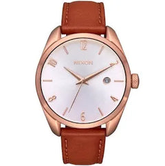 Nixon 'Thalia Leather' Watch - Rose Gold / White-1