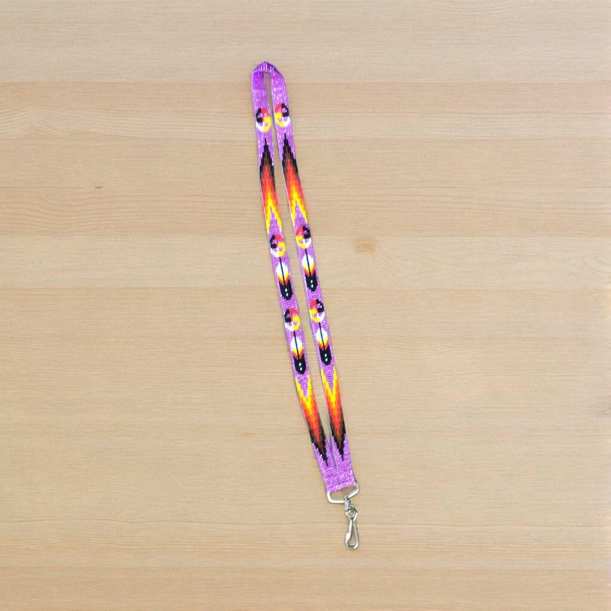 Light Purple Native Beaded Lanyard-1