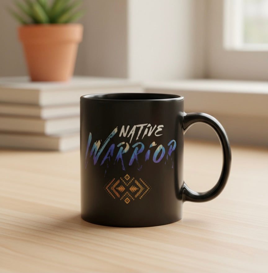 Southwestern Style Black Ceramic mug-1